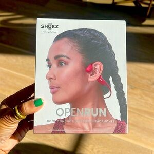 BNIB- Shokz Bluetooth headset. Red